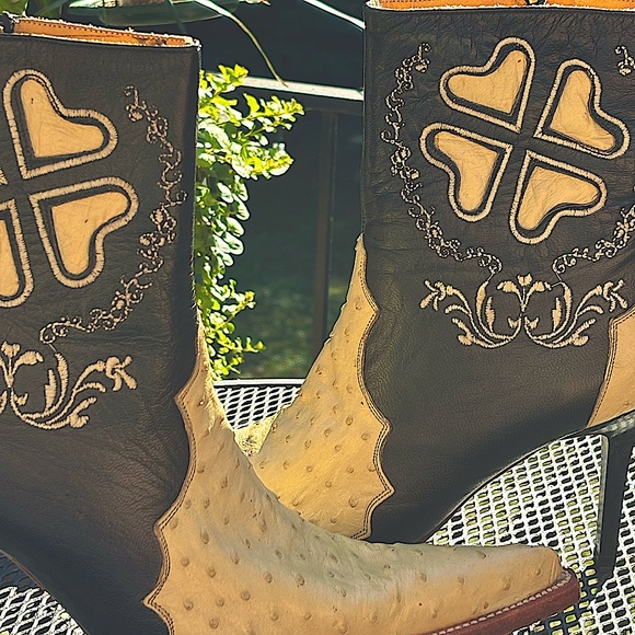 Grand Canyon Ostrich Boots With Stiletto Heels. Mexican Made Size 4 / US 6.5-7 - Picture 14 of 14